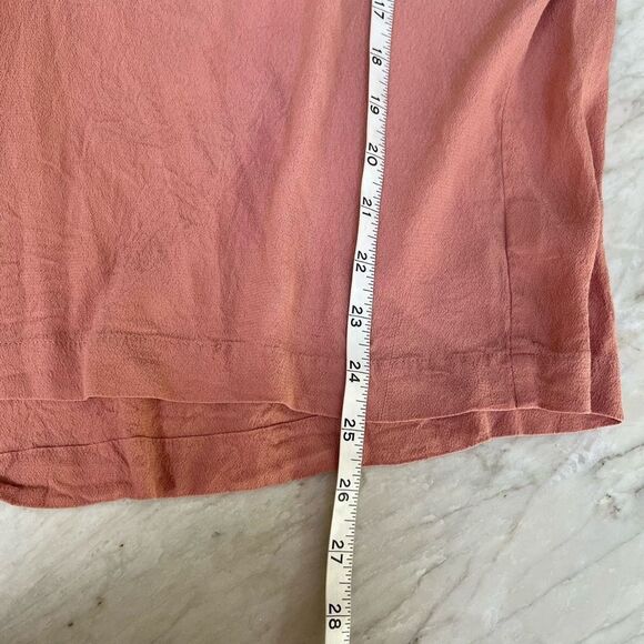 Madewell Blush Pink Lace Up Tassel Peasant Blouse size M - Picture 6 of 7